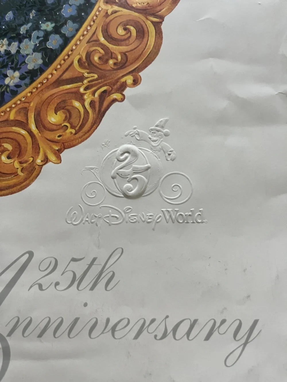 WALT DISNEY WORLD Gold 25th Anniversary Collectible Poster Print Castle 16x20" - Picture 5 of 9